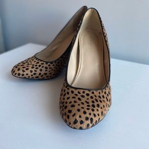 Banana Republic Women's Leopard Print Wedge Shoes  Size 9